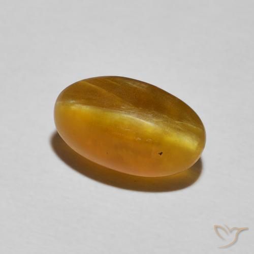 Opale œil de chat Brun doré naturelle ovale, 3.26 ct, Opaque