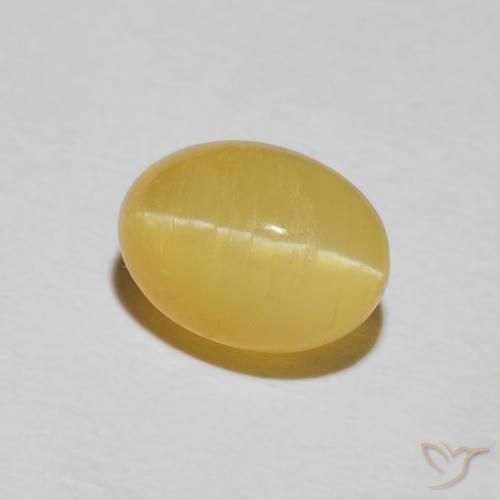 Opale œil de chat Jaune chaud naturelle ovale, 2.21 ct, Opaque
