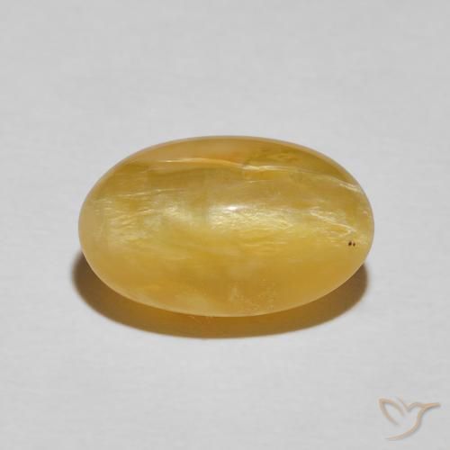4.84ct Naturel Doré moyen Opale œil de chat, ovale, Opaque