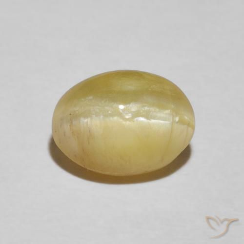 2.24ct Naturel Jaune moyen Opale œil de chat, ovale, Opaque