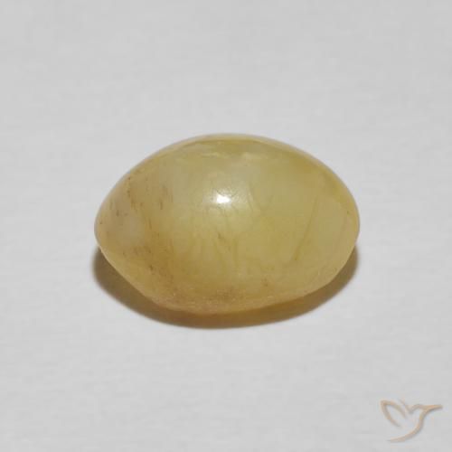 Opale œil de chat Jaune moyen naturelle ovale, 2.24 ct, Opaque