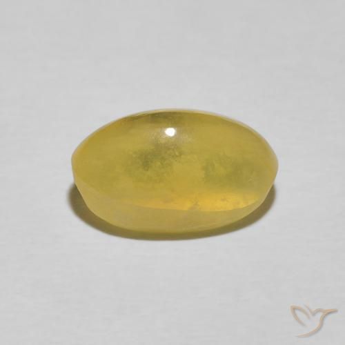 Opale œil de chat Jaune royal naturelle ovale, 2.76 ct, Translucide