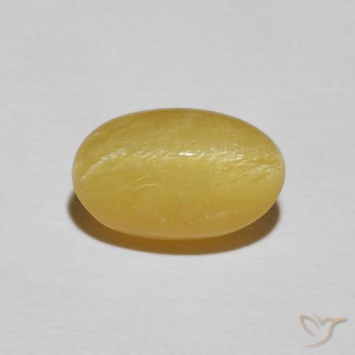 2.41ct Naturel Jaune chaud Opale œil de chat, ovale, Opaque