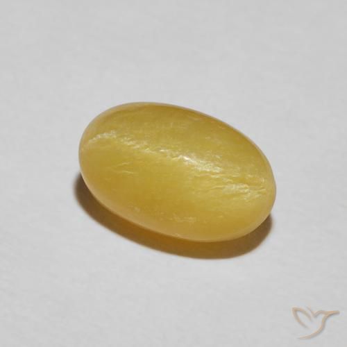 Opale œil de chat Jaune chaud naturelle ovale, 2.41 ct, Opaque