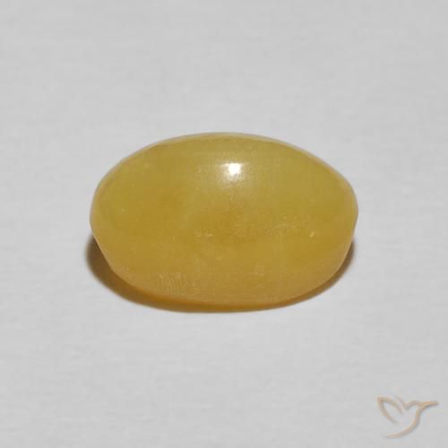 Opale œil de chat Jaune chaud naturelle ovale, 2.41 ct, Opaque