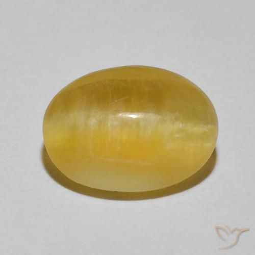 4.91ct Naturel Orange doré Opale œil de chat, ovale, Opaque