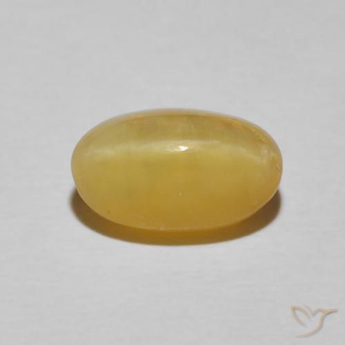 2.71ct Naturel Jaune royal Opale œil de chat, ovale, Opaque