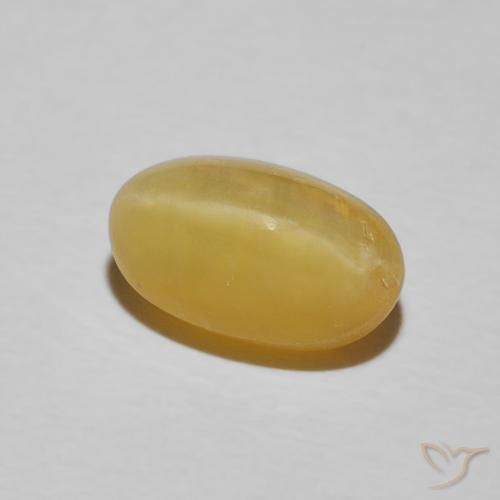 Opale œil de chat Jaune royal naturelle ovale, 2.71 ct, Opaque