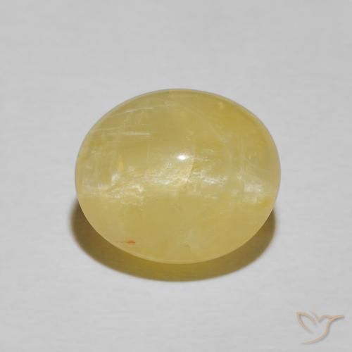 4.13ct Naturel Jaune chaud Opale œil de chat, ovale, Opaque