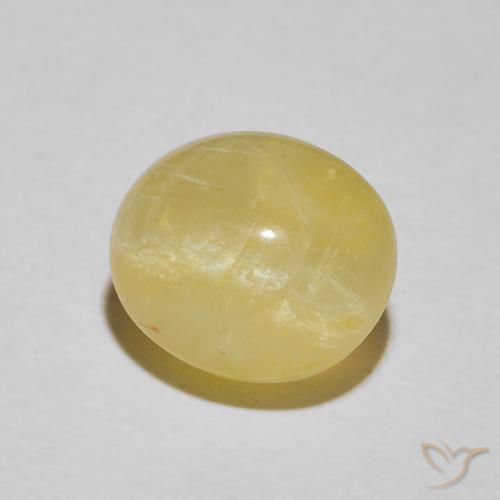 Opale œil de chat Jaune chaud naturelle ovale, 4.13 ct, Opaque