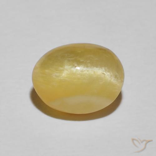 2.28ct Naturel Jaune Toscane Opale œil de chat, ovale, Opaque