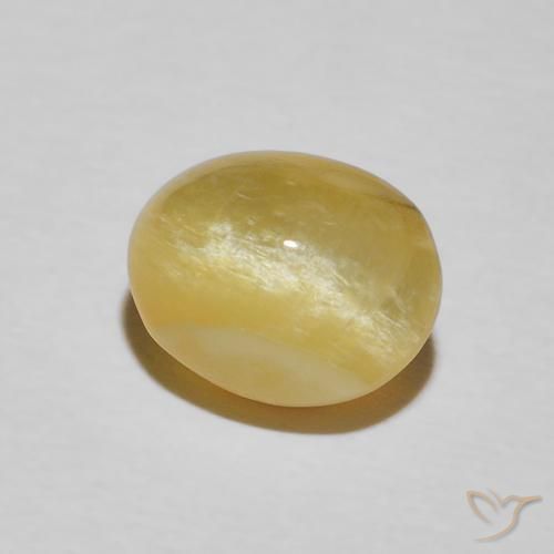Opale œil de chat Jaune Toscane naturelle ovale, 2.28 ct, Opaque