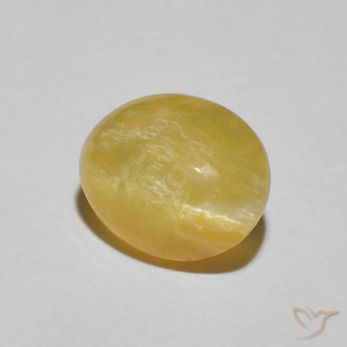 Opale œil de chat Jaune solidage naturelle ovale, 2.80 ct, Opaque
