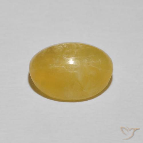 Opale œil de chat Jaune solidage naturelle ovale, 2.80 ct, Opaque