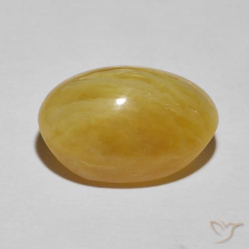 Opale œil de chat Jaune riche naturelle ovale, 8.30 ct, Opaque