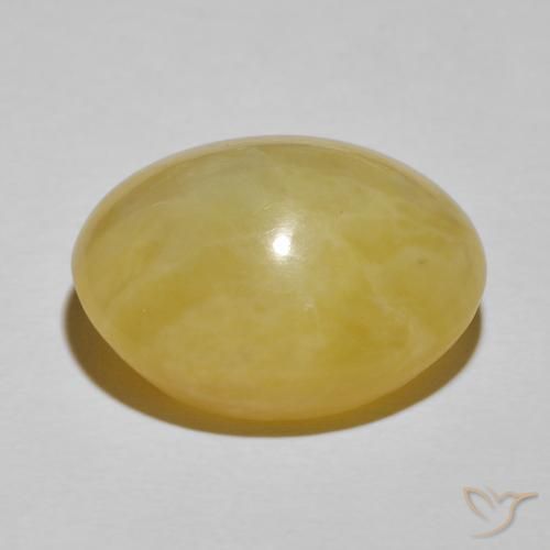 Opale œil de chat Jaune riche naturelle ovale, 18.93 ct, Opaque