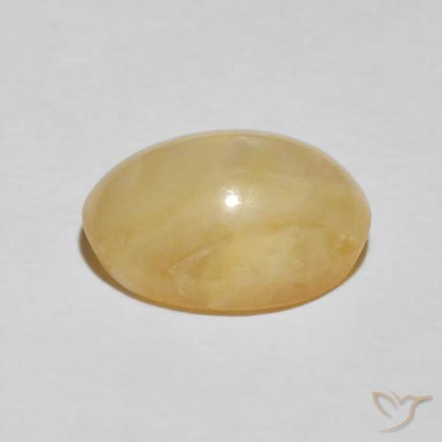 Opale œil de chat Jaune solidage naturelle ovale, 3.59 ct, Opaque