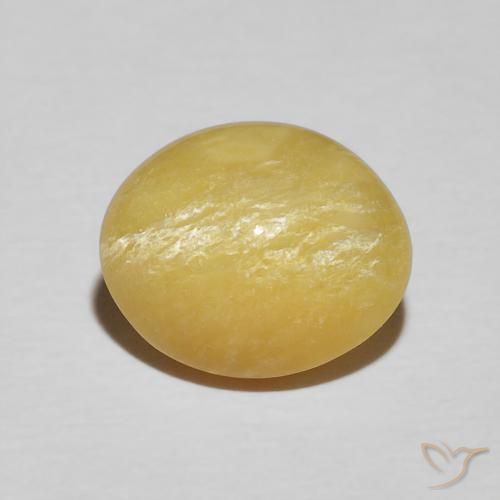3.34ct Naturel Jaune riche Opale œil de chat, ovale, Opaque