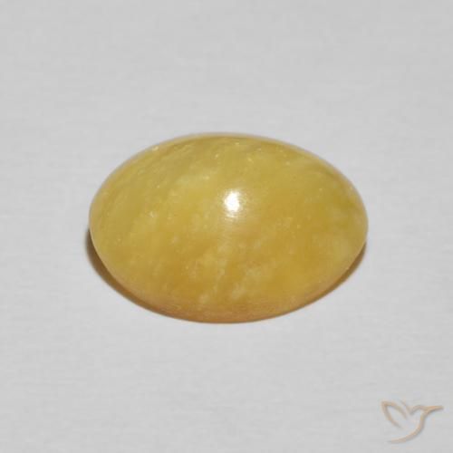 Opale œil de chat Jaune riche naturelle ovale, 3.34 ct, Opaque