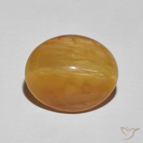 5.89ct Naturel Brun doré Opale œil de chat, ovale, Opaque