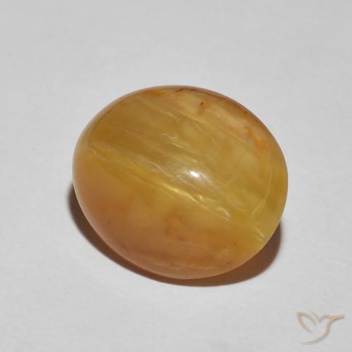 Opale œil de chat Brun doré naturelle ovale, 5.89 ct, Opaque