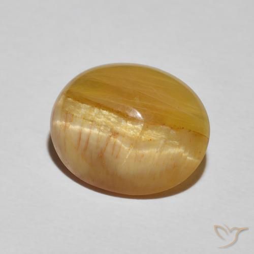 Opale œil de chat Brun doré naturelle ovale, 4.86 ct, Opaque