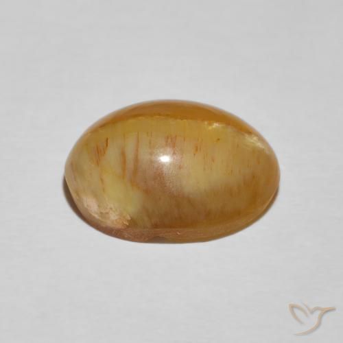 Opale œil de chat Brun doré naturelle ovale, 4.86 ct, Opaque