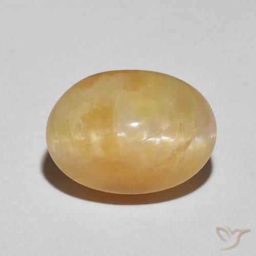 9.26ct Naturel Orange doré Opale œil de chat, ovale, Opaque