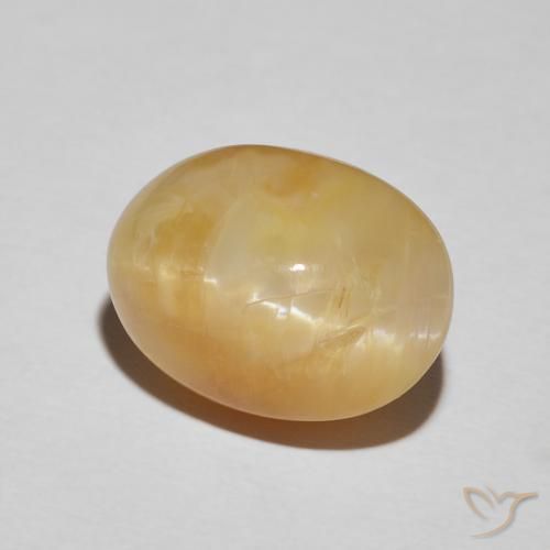 Opale œil de chat Orange doré naturelle ovale, 9.26 ct, Opaque