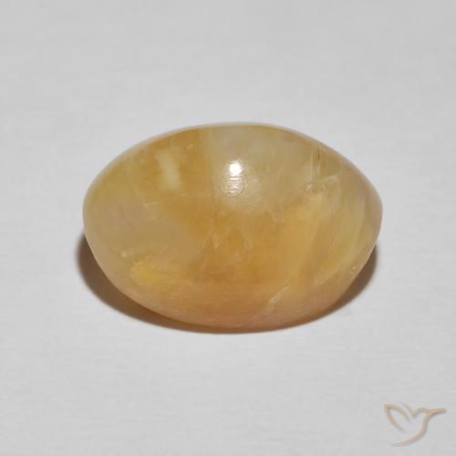 Opale œil de chat Orange doré naturelle ovale, 9.26 ct, Opaque