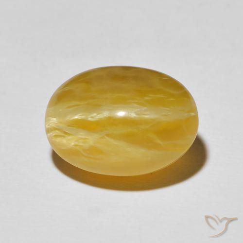 8.99ct Naturel Orange doré Opale œil de chat, ovale, Opaque