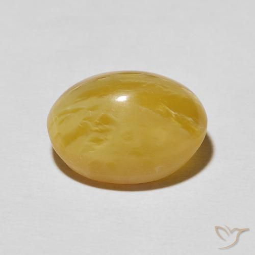 Opale œil de chat Orange doré naturelle ovale, 8.99 ct, Opaque