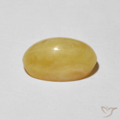 Opale œil de chat Jaune chaud naturelle ovale, 4.23 ct, Opaque
