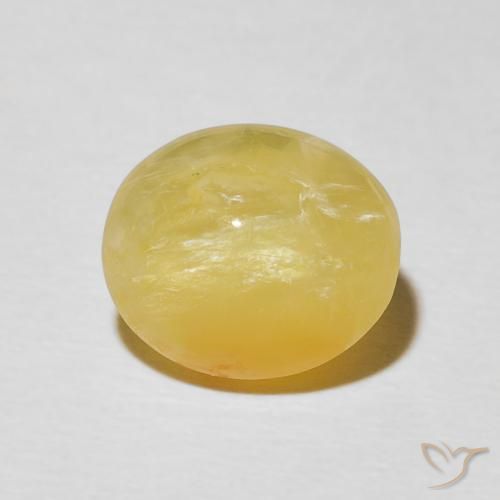 3.13ct Naturel Doré moyen Opale œil de chat, ovale, Opaque