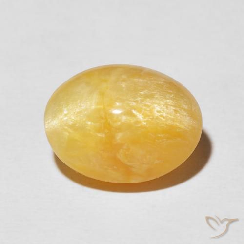 6.38ct Naturel Doré vif Opale œil de chat, ovale, Opaque