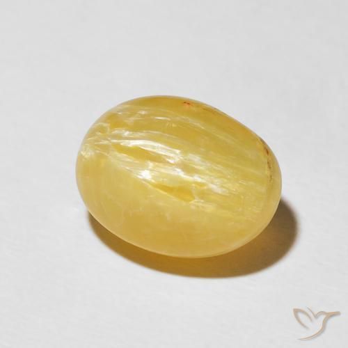 Opale œil de chat Orange Doré naturelle ovale, 5.02 ct, Opaque