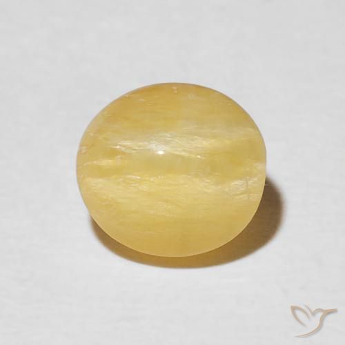 1.78ct Naturel Jaune Toscane Opale œil de chat, ovale, Opaque