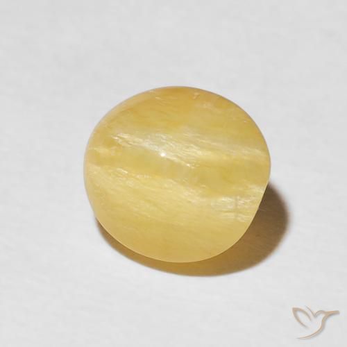 Opale œil de chat Jaune Toscane naturelle ovale, 1.78 ct, Opaque