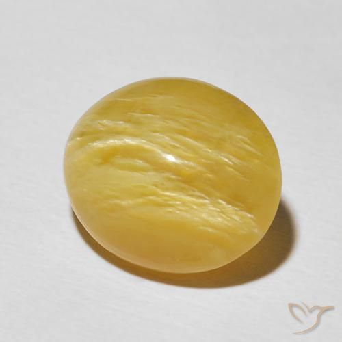 Opale œil de chat Orange Doré naturelle ovale, 6.36 ct, Opaque