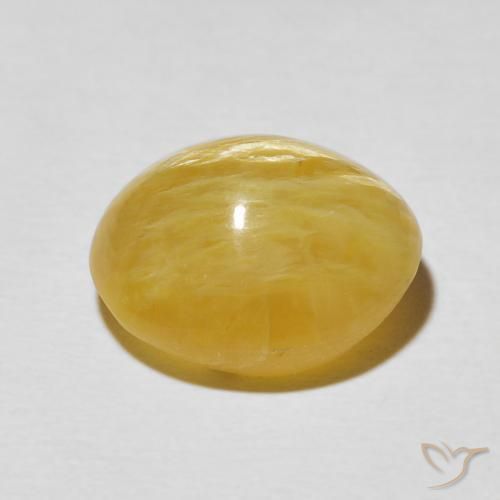 Opale œil de chat Orange Doré naturelle ovale, 6.36 ct, Opaque