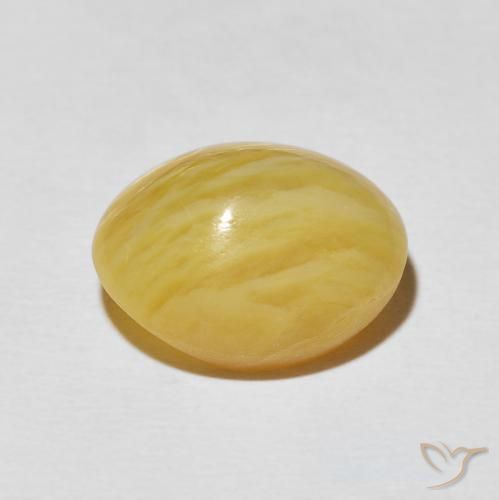 Opale œil de chat Jaune solidage naturelle ovale, 6.32 ct, Opaque