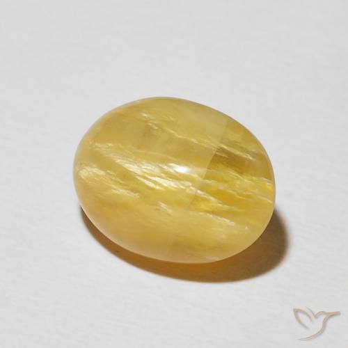 Opale œil de chat Doré moyen naturelle ovale, 4.36 ct, Opaque