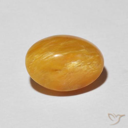 2.93ct Naturel Doré-orange foncé Opale œil de chat, ovale, Opaque