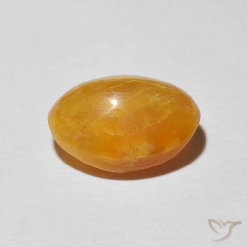 Opale œil de chat Doré-orange foncé naturelle ovale, 2.93 ct, Opaque