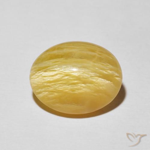 Opale œil de chat Orange Doré naturelle ovale, 6.20 ct, Opaque