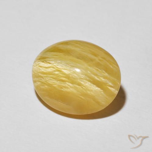 Opale œil de chat Orange Doré naturelle ovale, 6.20 ct, Opaque