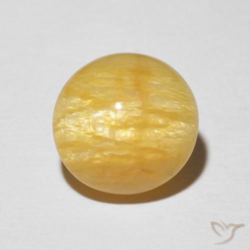 4.42ct Naturel Doré moyen Opale œil de chat, ovale, Opaque