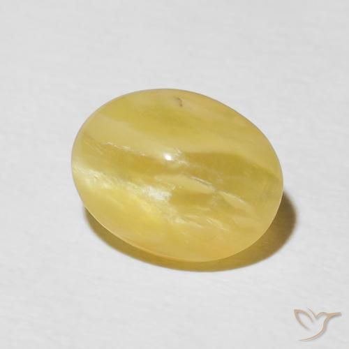 Opale œil de chat Jaune doré naturelle ovale, 2.65 ct, Opaque