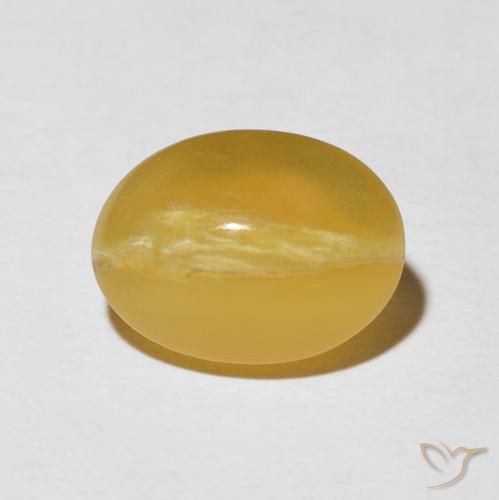 5.81ct Naturel Orange Doré Opale œil de chat, ovale, Opaque