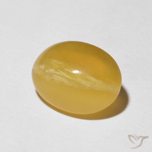 Opale œil de chat Orange Doré naturelle ovale, 5.81 ct, Opaque